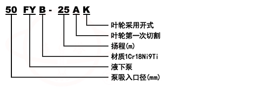 FY不锈钢化工液下耐腐蚀泵型号意义